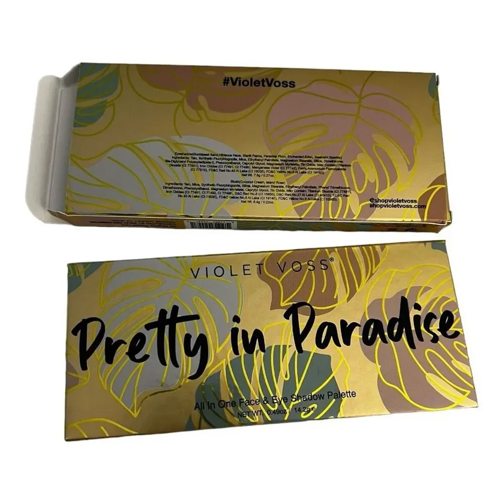 Violet Voss Pretty in Paradise‎ All-in-One Face & Eye Shadow Palette Brand New